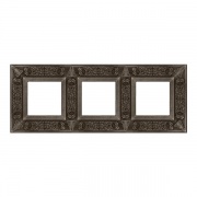 Рамка на 3 поста гор./верт., цвет Antique silver