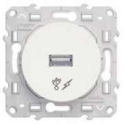 Розетка USB зарядка Odace белая