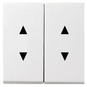 Клавиша 2-ая жалюзийная с двойными стрелками F100 Gira белый глянцевый