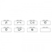 LivingLight Набор вставок для сменных клавиш, 6 вариантов по 5 штук, цвет белый