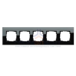 Рамка 5-ая Gira Esprit Черное стекло