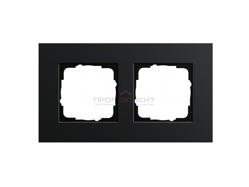 Рамка 2-ая Gira Esprit Черный алюминий