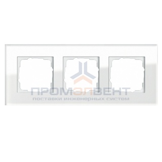 Рамка 3-ая Gira Esprit Белое стекло