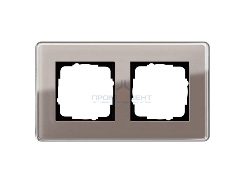 Рамка 2-ая Gira Esprit Glass C Дымчатое стекло