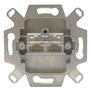 Мех-зм 2-ной комп. розетки 2хRJ45 на две линии (8/8) Cat.6A iso