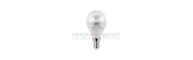 Лампа Gauss LED Globe-dim Crystal Clear 5W E14 4100K диммируемая