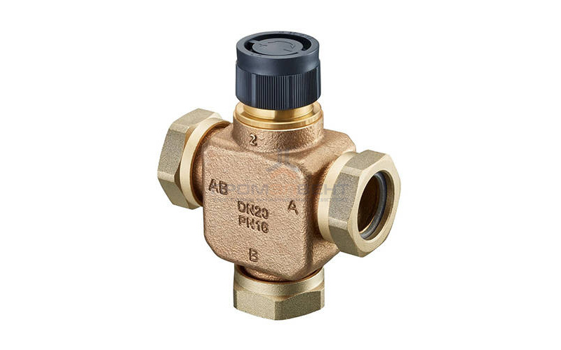 Вентиль распределительный трехходовой Oventrop Tri-CTR (PN16) - Ду15 (M30x1.5 с накидными гайками)