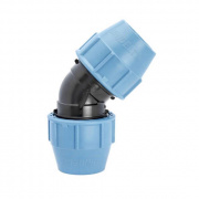 Отвод 45° UNIDELTA 1018 - 63 (винтовой, для труб ПНД)