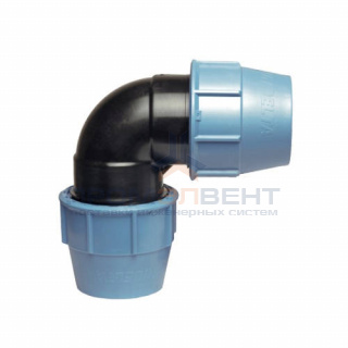 Отвод 90° UNIDELTA 1006 - 90 (винтовой, для труб ПНД)