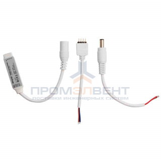 04-18 Мини-контроллер RGB 12/24В, 72/144Вт, 3 канала*2 А, RF, пульт кнопочный, РФ,  размер 50*13*4мм