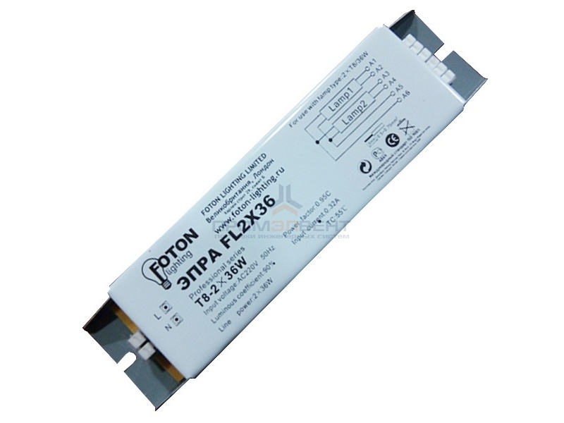 ЭПРА FOTON FL2х36W 180х40х30mm