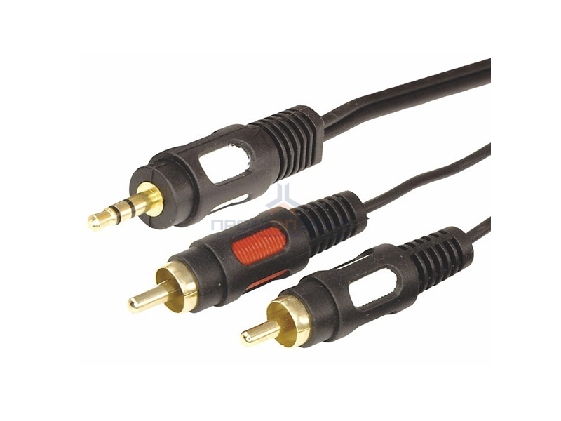 Шнур 3.5 Stereo Plug-2RCA Plug 1.5М GOLD