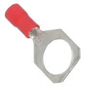 Наконечник с отверстием под винт и изолир.фланцем 0,25-1,5 кв.мм 6,2 мм (100шт) красный (НКИ)