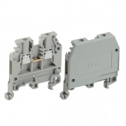 Клеммник IEK ЗНИ-2,5мм2  24А серый  (50шт. в упак.)