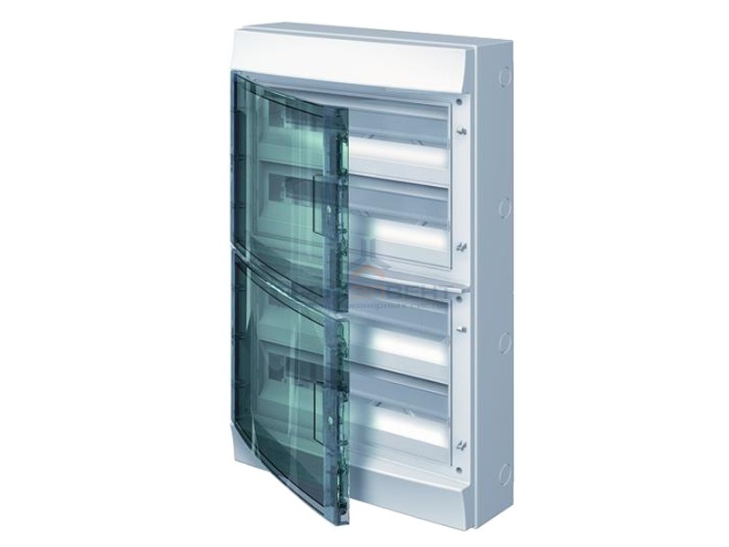 Влагозащищенный настенный бокс ABB Mistral65 72М прозрачная дверь с клеммным блоком