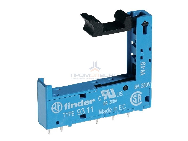 Розетка Finder 93.11 для монтажа на плате для реле 34.51/34.81